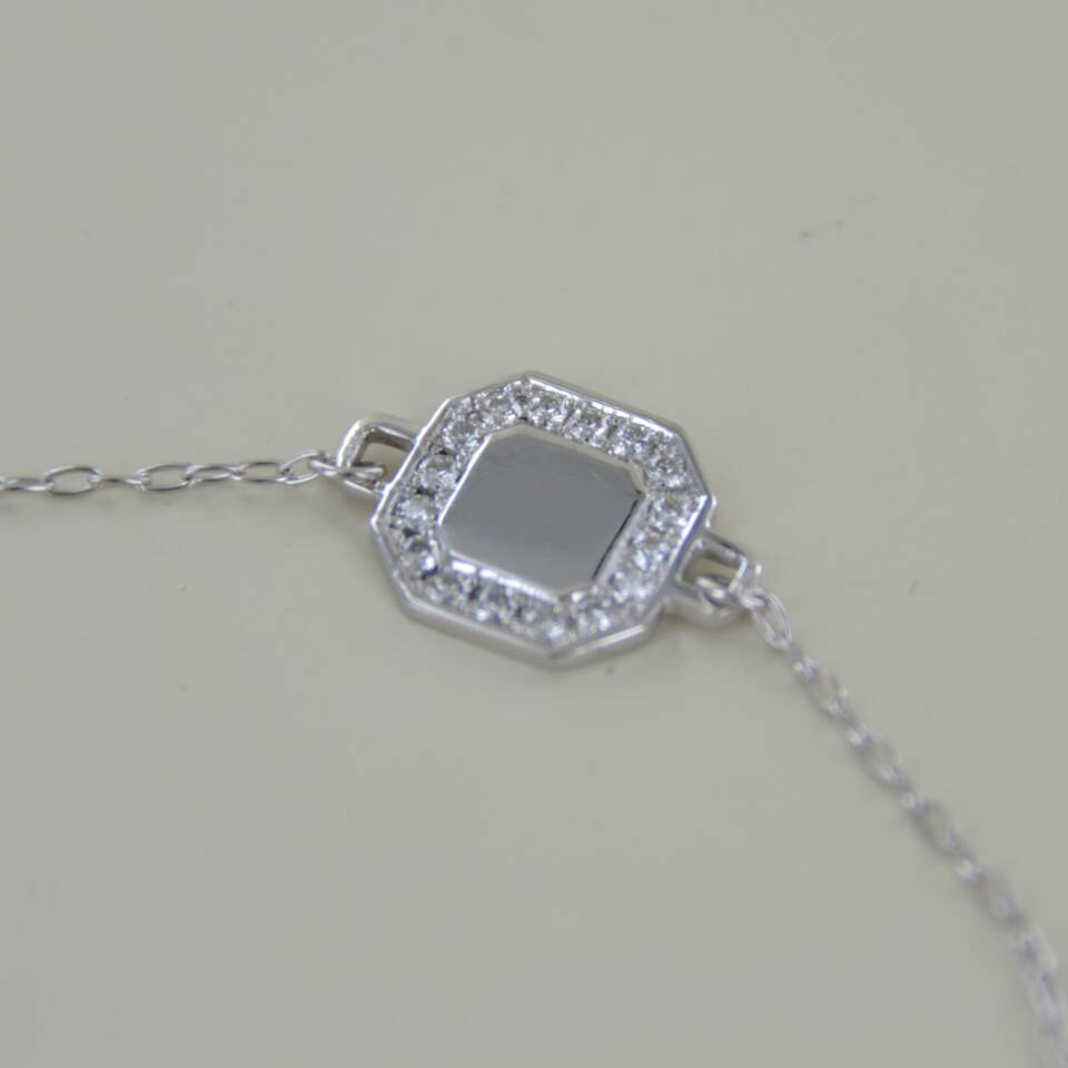 Bracelet motif octogonale et diamants