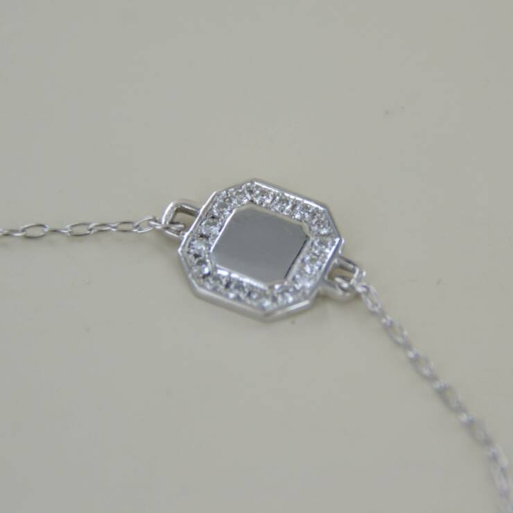 Bracelet motif octogonale et diamants