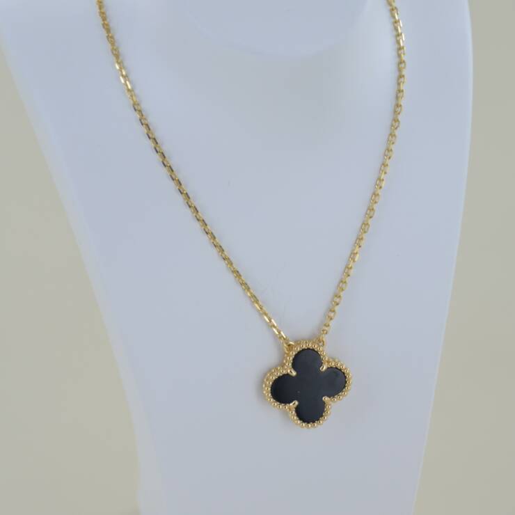 Collier VAN CLEEF Vintage Alhambra Onyx 1 Motif