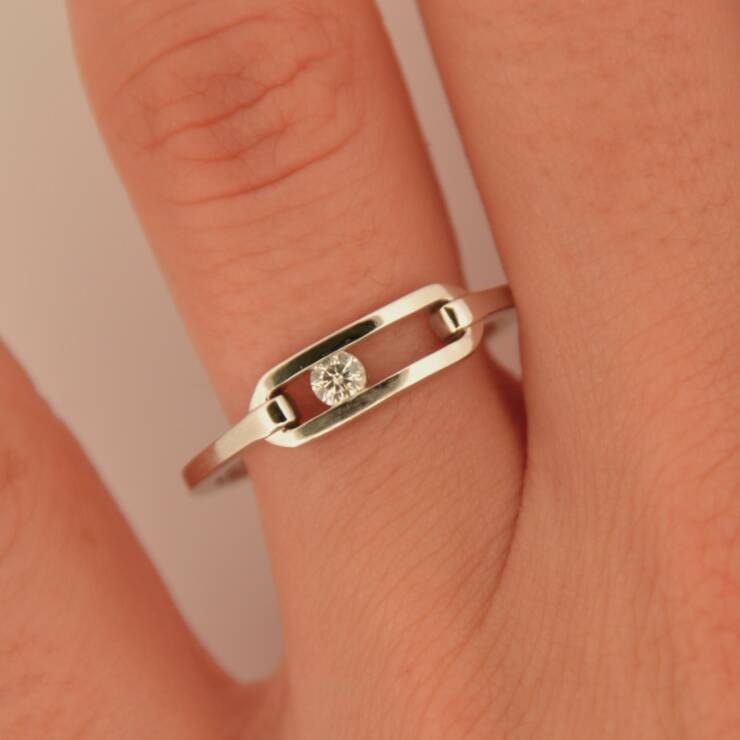 Bague plateau ovale ajouré