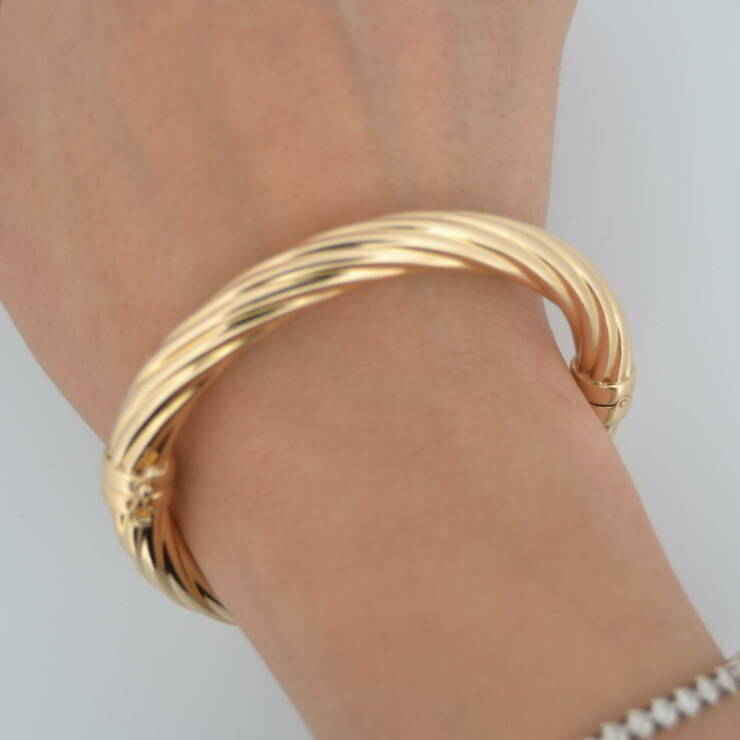 Bracelet jonc style torsade