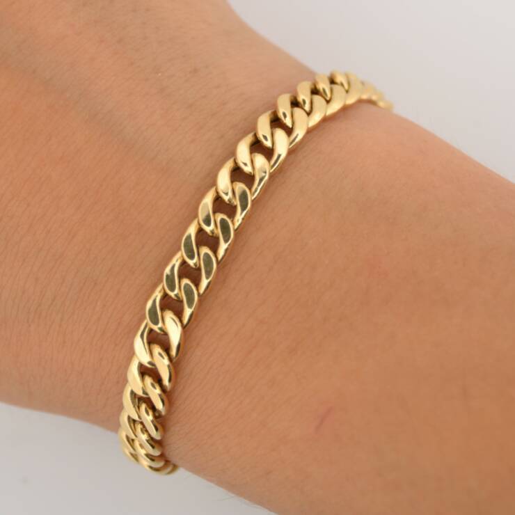 Bracelet maille gourmette